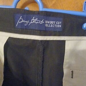 Wrangler Cowboy Cut Collection Pants in Black and Cream